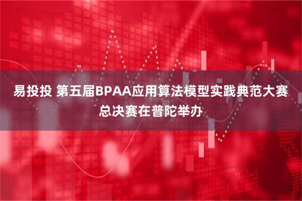 易投投 第五届BPAA应用算法模型实践典范大赛总决赛在普陀举办