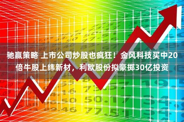 驰赢策略 上市公司炒股也疯狂！金风科技买中20倍牛股上纬新材，利欧股份拟豪掷30亿投资